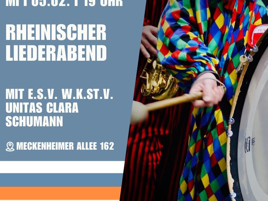 Rheinischer Liederabend mit e.s.v. W.K.St.V. Unitas Clara Schumann